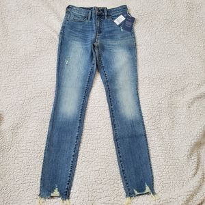 Universal Thread High Rise Skinny Jeans Distressed Size 25